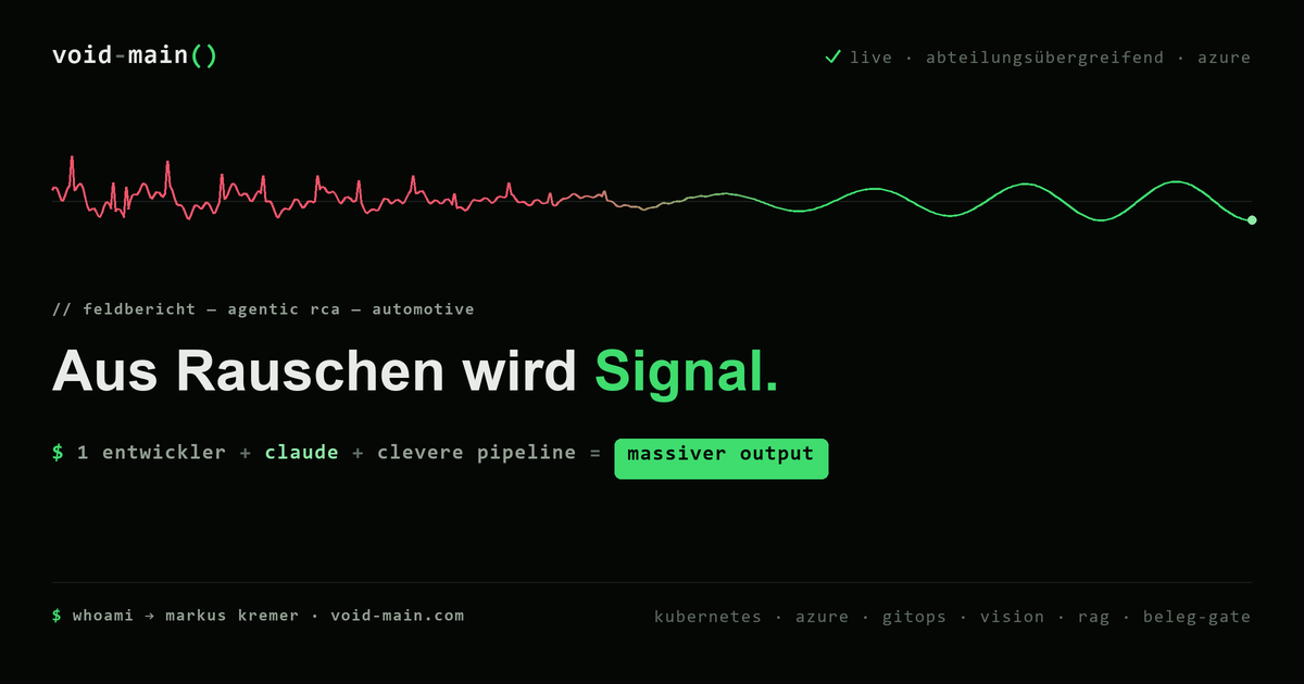 LogAnalyzer — aus Rauschen wird Signal: von Multi-GB-Trace zu belegter Root-Cause-Analyse